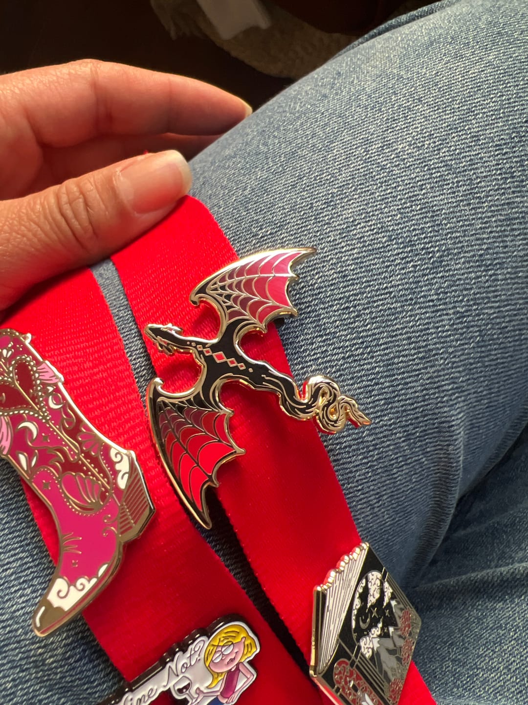 Customer photo review of Dragon Rider Enamel Pin