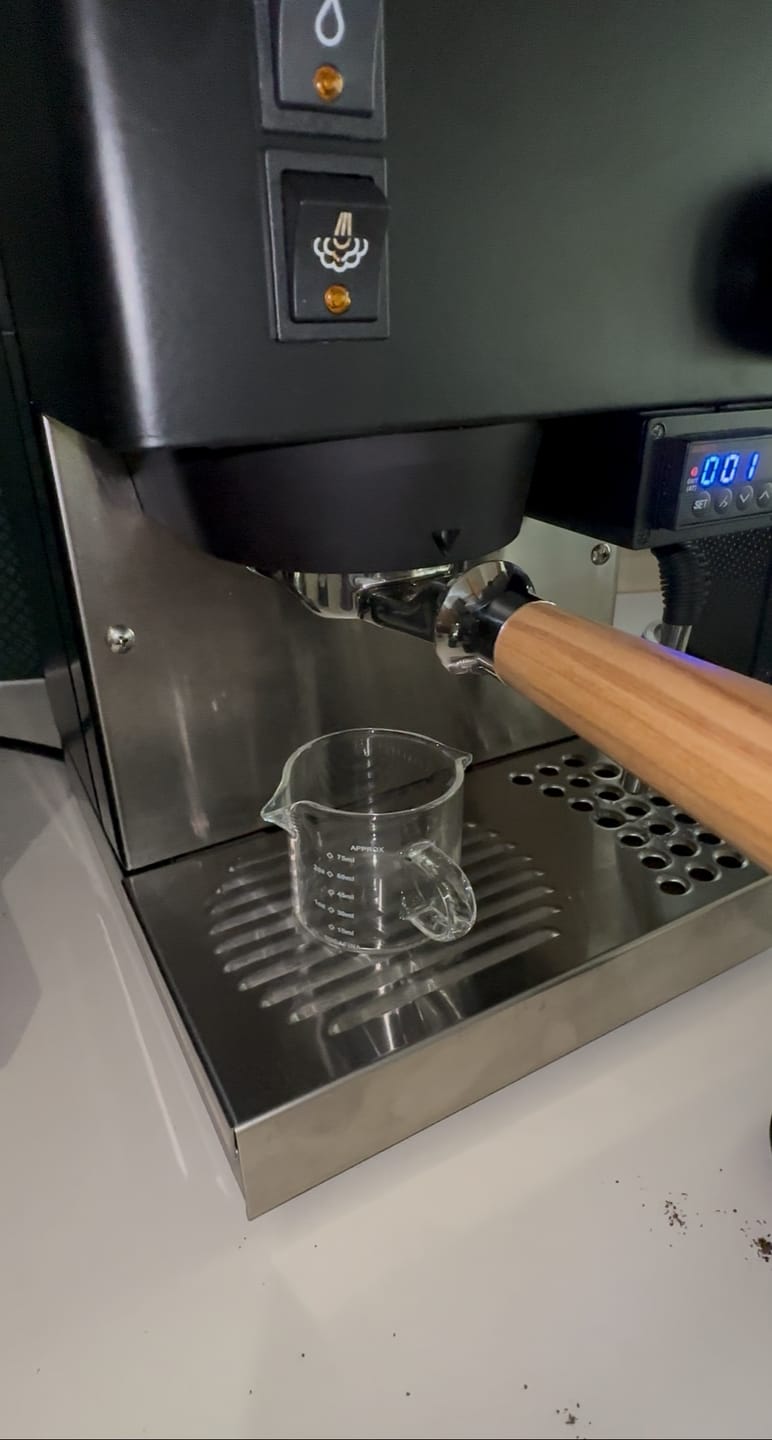 Customer photo review of Italian Handle Bottomless Portafilter