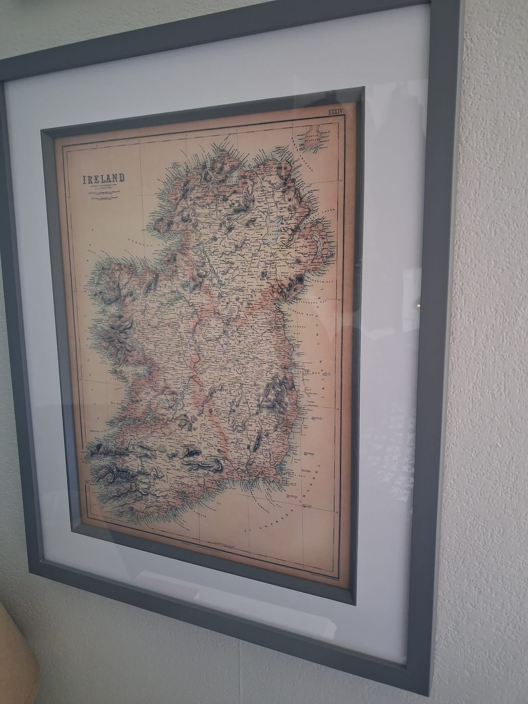 Customer photo review of Old Map of Ireland in 1872 - Rare, Attractive Colour Map by A. Fullarton & Co