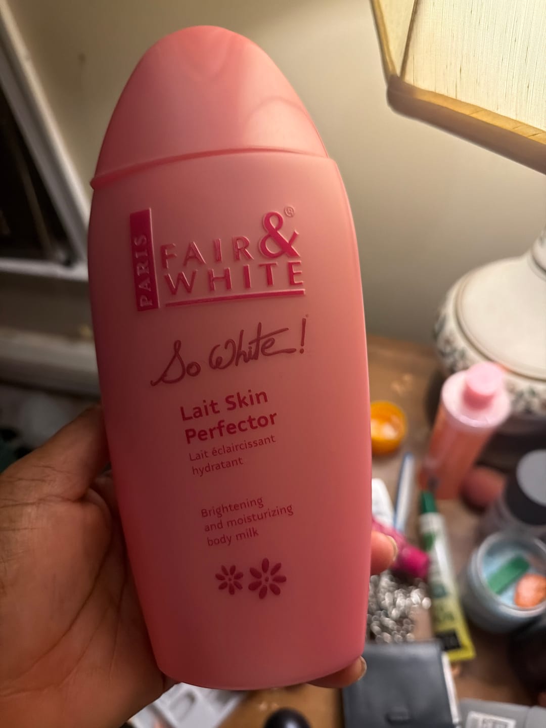 Customer photo review of Fair And White So White Skin Perfector Brightening Body Lotion 500ml / 17.6 fl oz