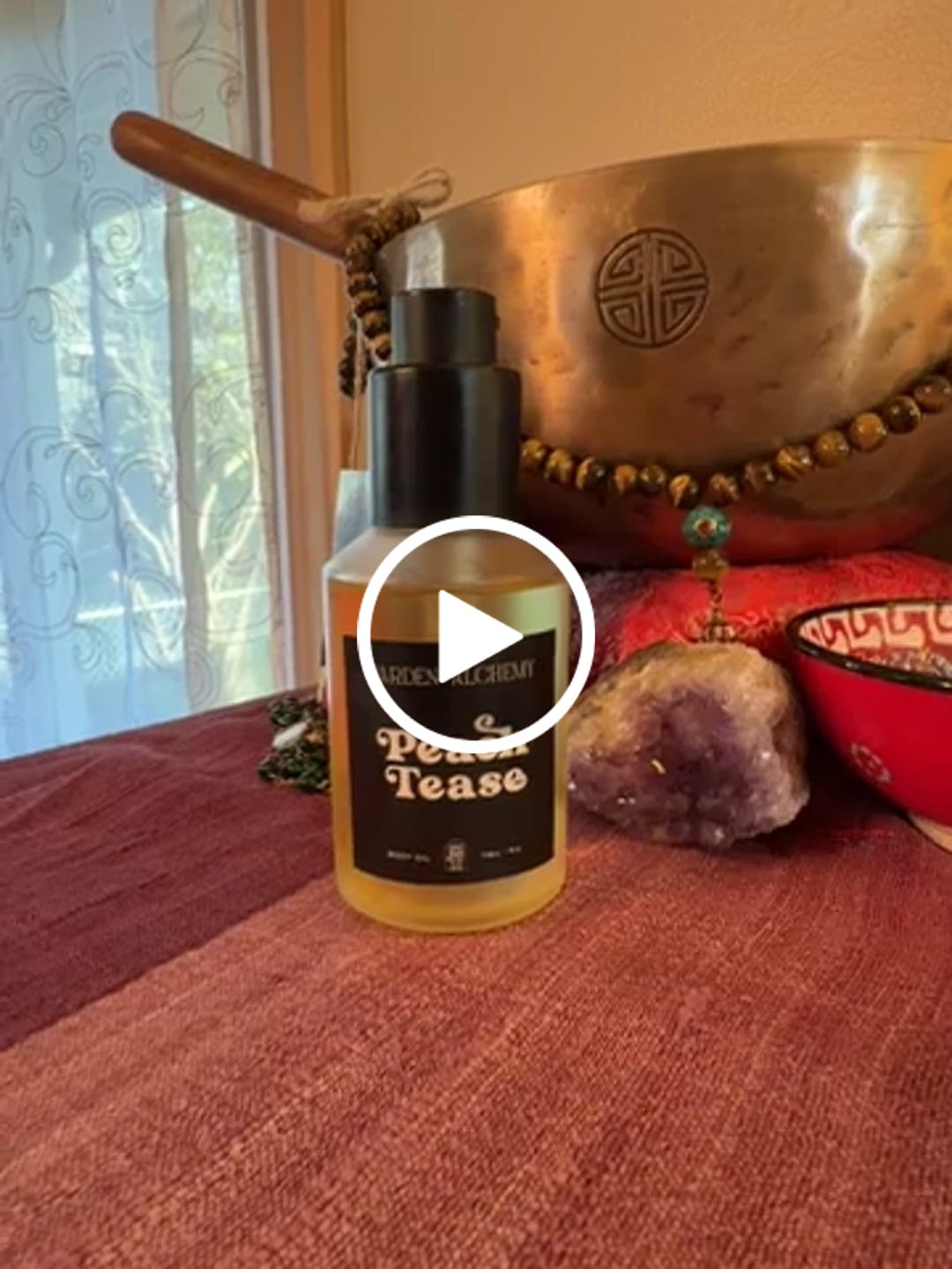 Customer video review of PEACH TEASE BODY OIL