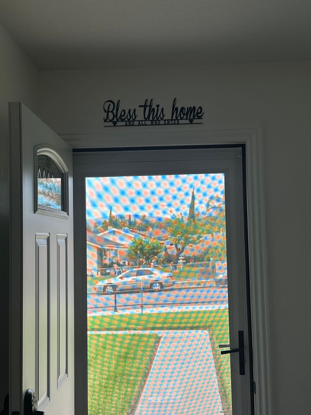 Customer photo review of Christianartworkshop Bless This Home Metal Wall Decor: Divine Blessing & Faithful Warmth