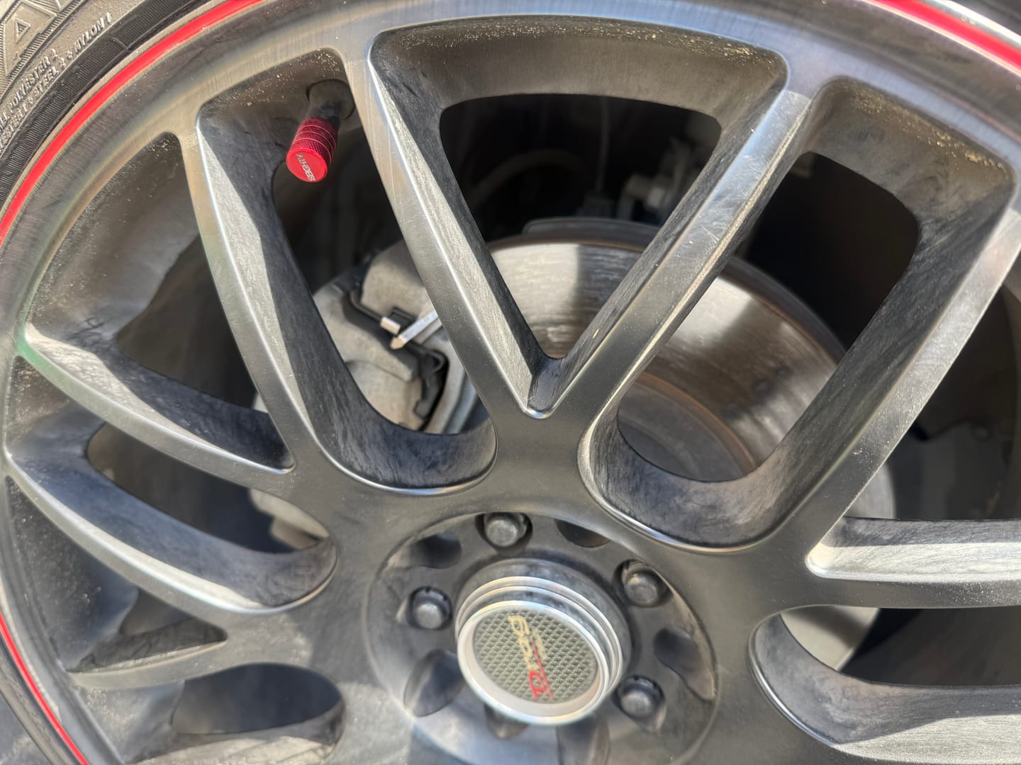 Customer photo review of 80Eighty® Red Valve Stem Caps