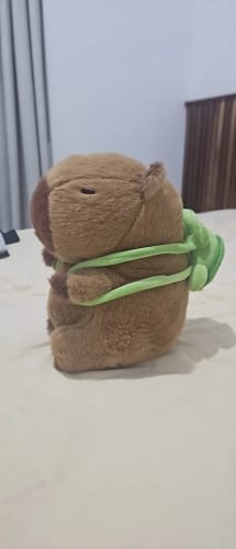Customer photo review of Capybara Plush With Turtle Backpack