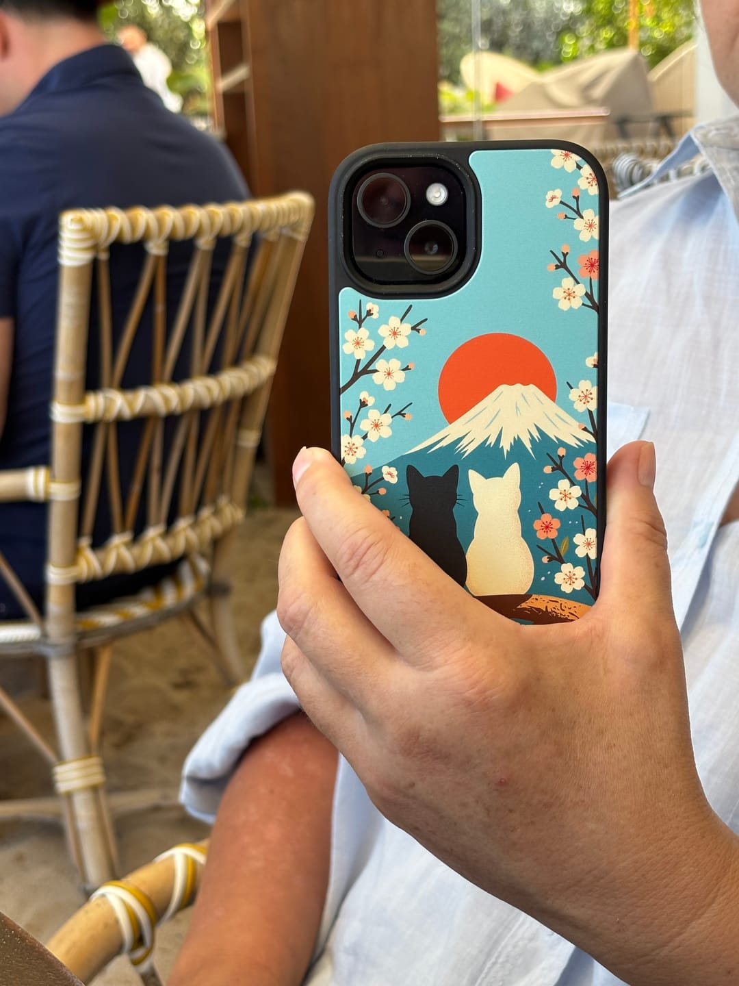 Customer photo review of Fuji Cats - iPhone 15 Case