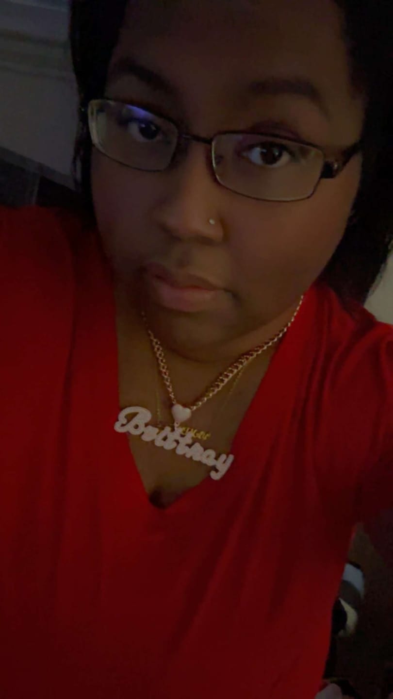 Customer photo review of LUXIIVA® CURSIVE FONT ICED OUT-BAGUETTE CUSTOM NAME PENDANT