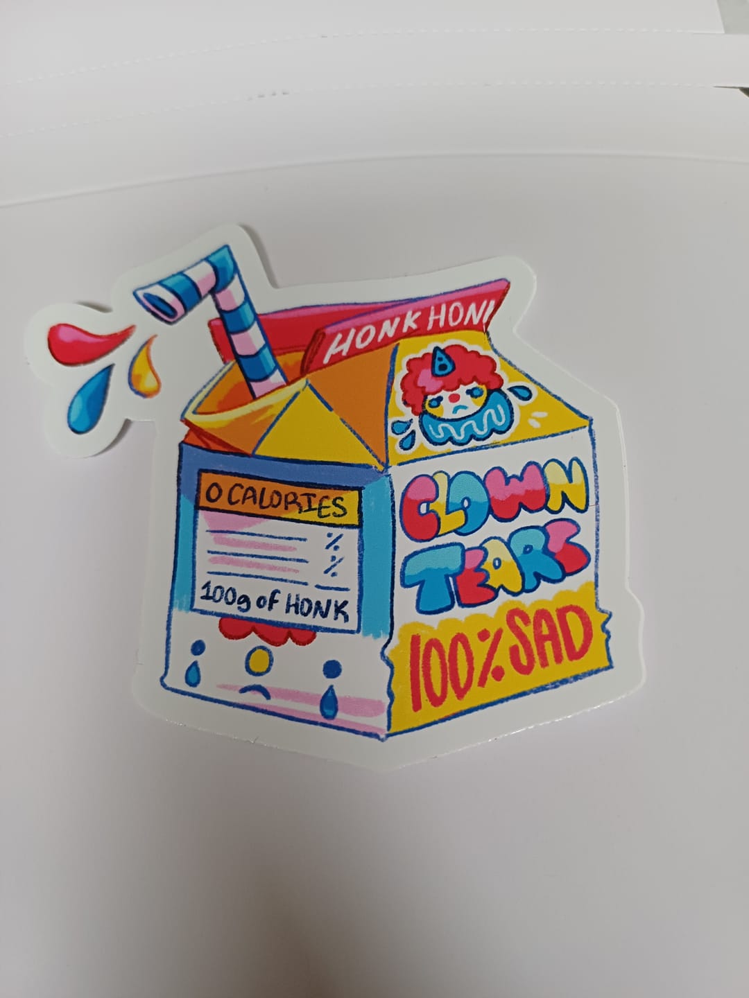 Customer photo review of Milk Carton Stickers!