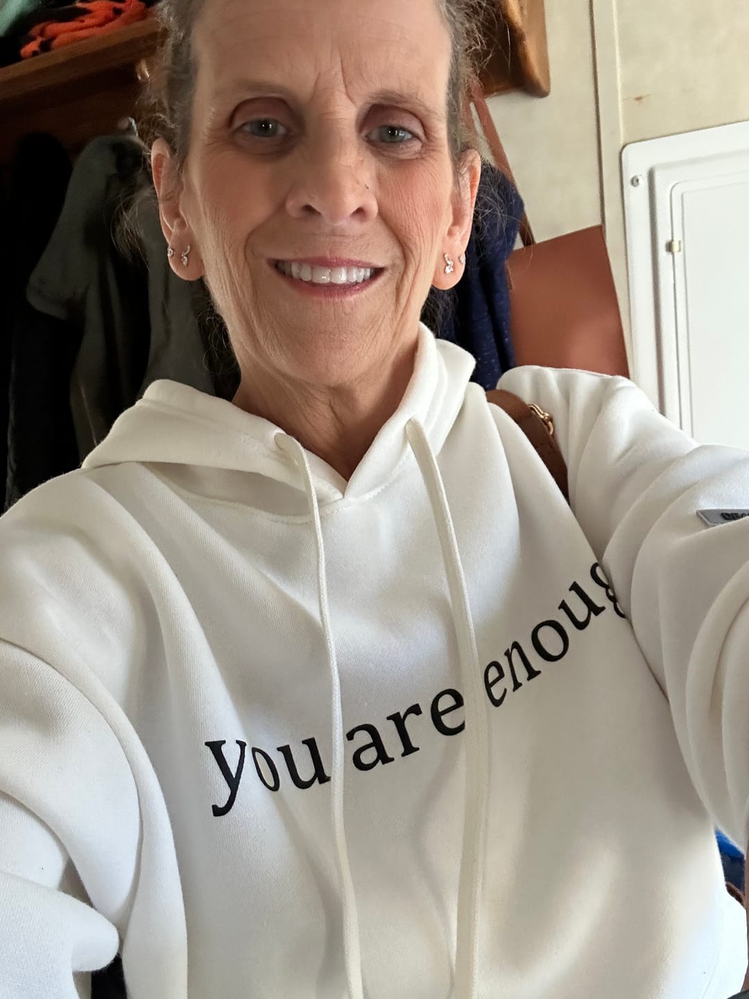 Customer photo review of The Original 'Dear Person Behind Me' Hoodie