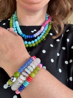 Customer photo review of Linny Rainbow Necklace
