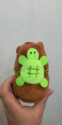 Customer photo review of Capybara Plush With Turtle Backpack