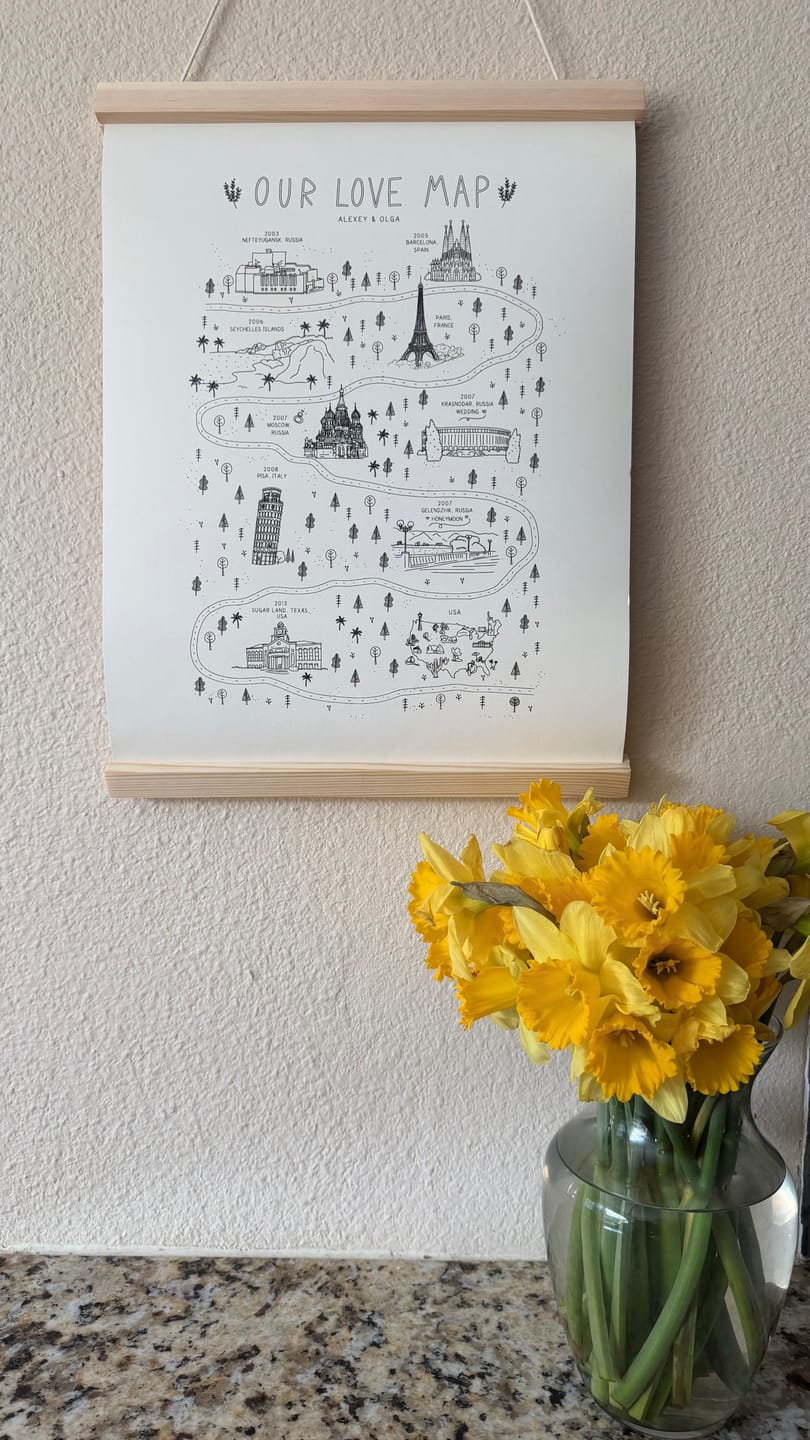 Customer photo review of Our Love Map