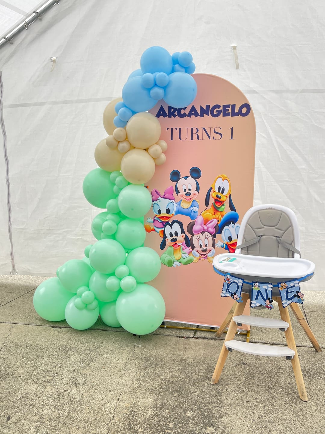 Customer photo review of Customization Birthday Wedding Baby Shower Bridal Decade Party Arch Backdrop Wall Cloth Cover