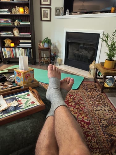 Customer photo review of StepCare Bamboo Foot Sleeve