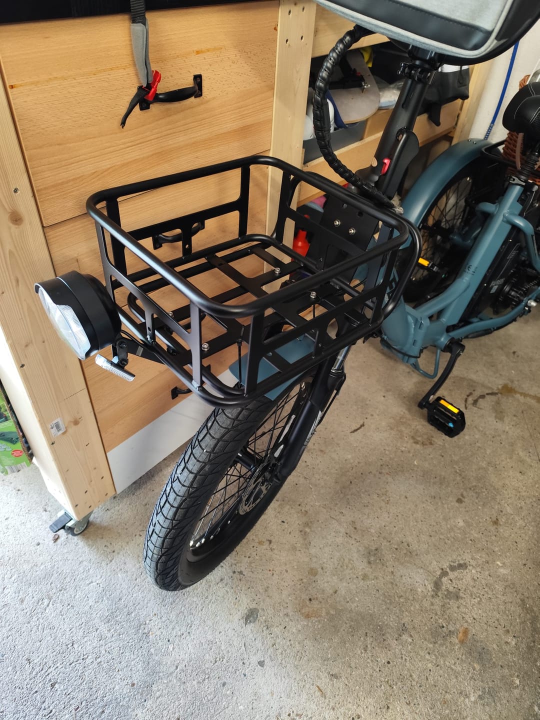 Customer photo review of Front Rack Basket