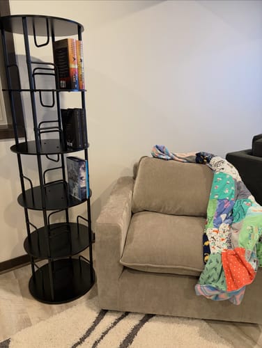 Customer photo review of Flycity 3-5 Tier Rotating Bookshelf With 360° Spinning Display