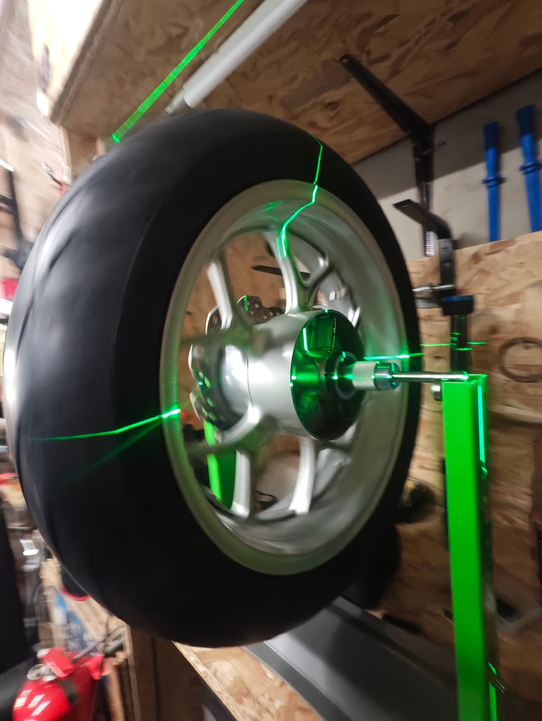 Customer photo review of ULTIMATE Kit - Street Bike Tyre Changer