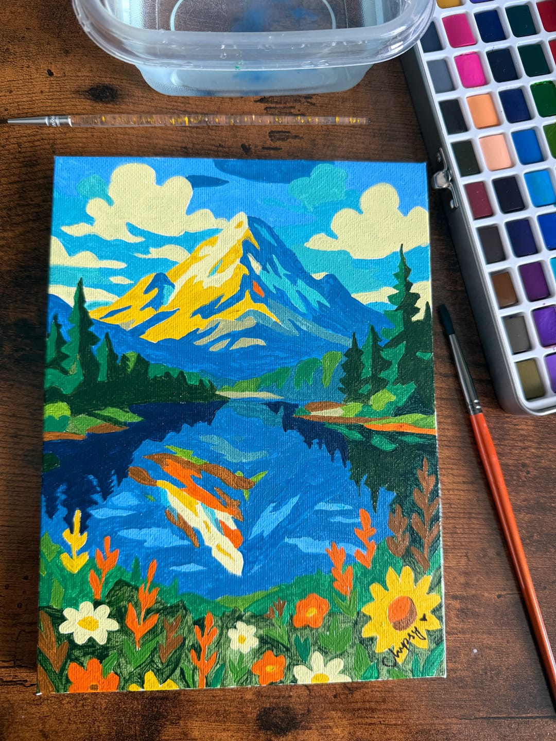 Customer photo review of 6 Mini Paintings - Beautiful Landscapes Set