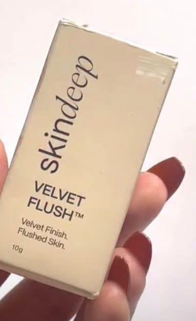 Customer photo review of VELVET FLUSH - Lip+Cheek Blush