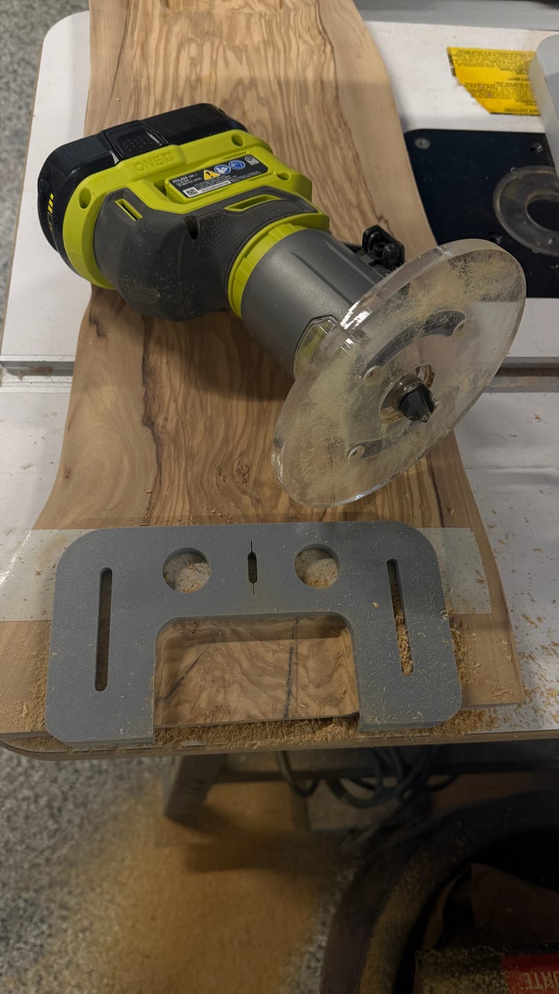Customer photo review of Cutting Board Bottom Finger Grip Jig