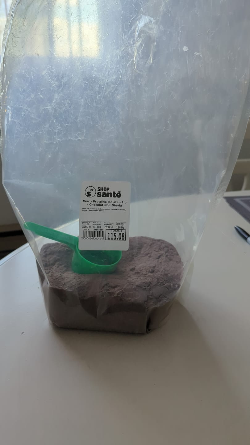 Customer photo review of Vrac - Protéine Isolate - 1lb