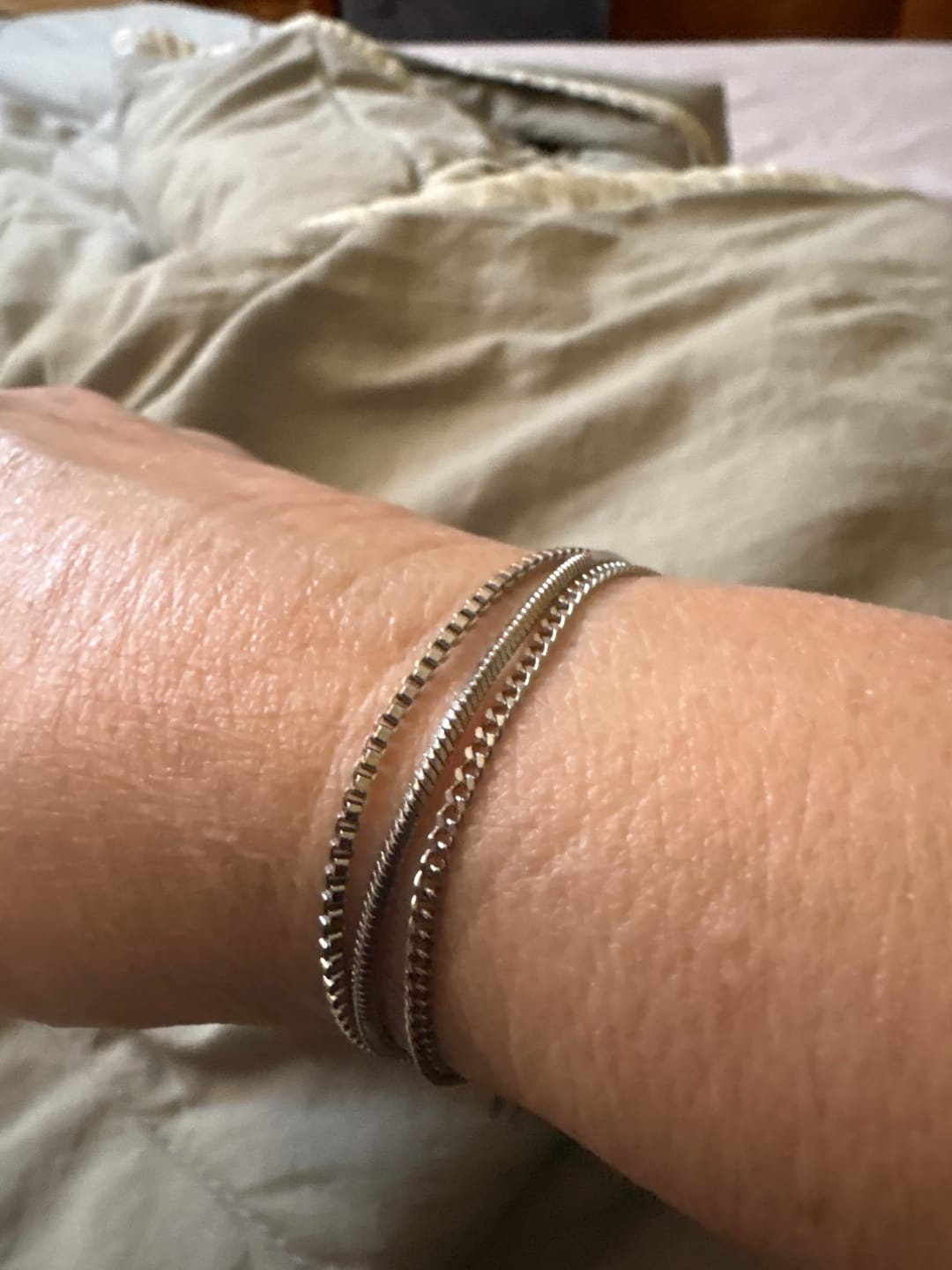 Customer photo review of Minimal Bracelet Stack