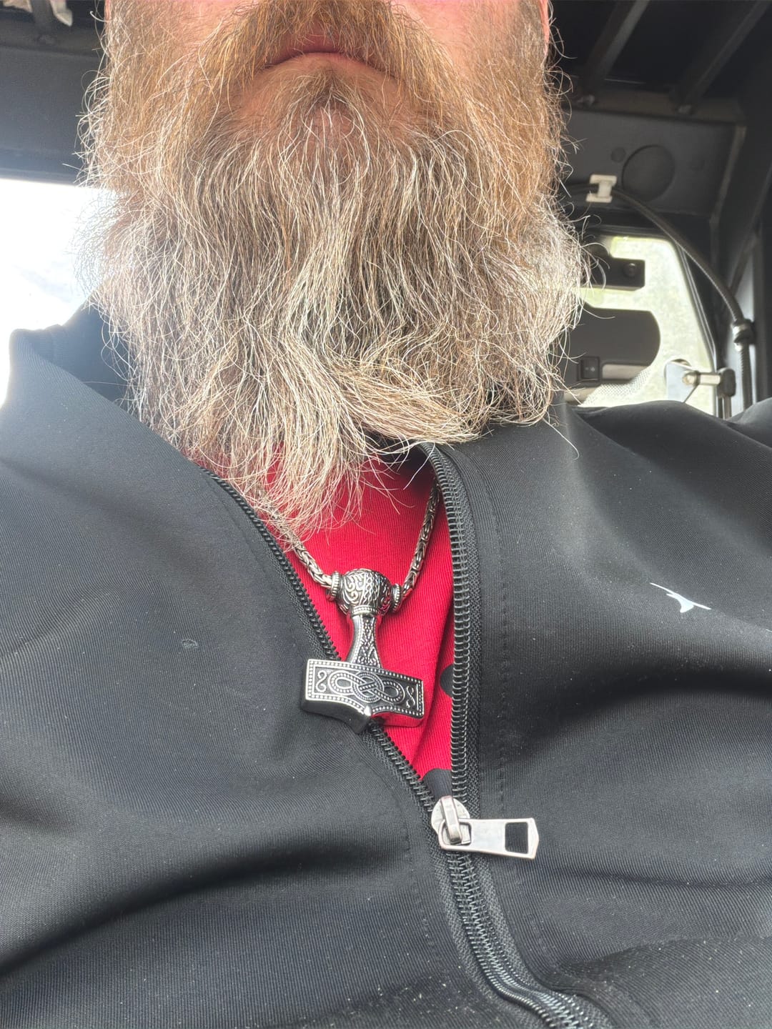 Customer photo review of Mjölnir of Asgard Necklace