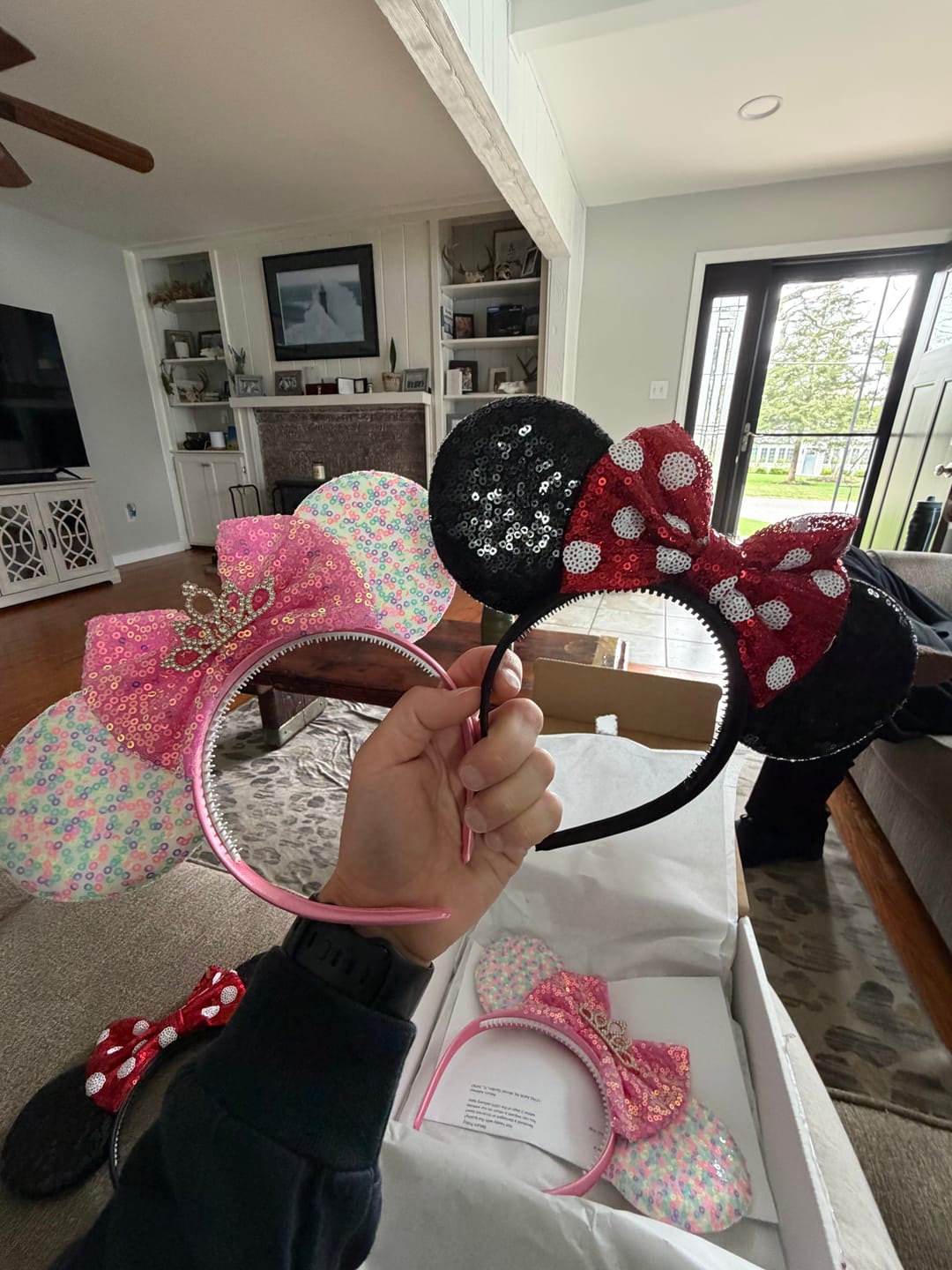 Customer photo review of Crown Confetti Mickey Ears