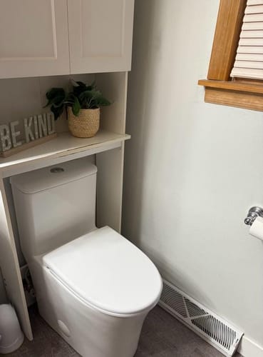 Customer photo review of Lyngen - Soft Closing Seat Concealed Tank Elongated Bowl Floor Mounted Installation Ceramic One-Piece Dual Flush Toilet