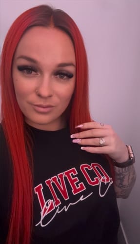 Customer photo review of Black Signature Statement Tee