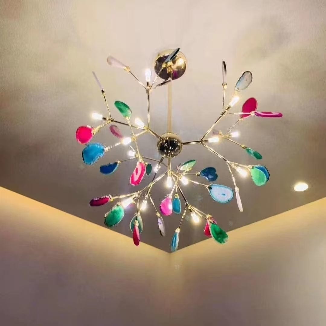 Customer photo review of Heracleum Colorful Agate Branch Chandelier