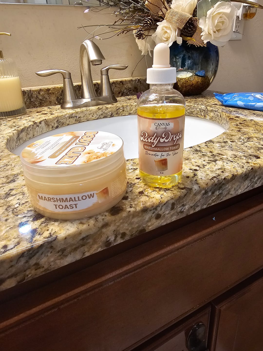 Customer photo review of (NEW) BODY DROPS: MARSHMALLOW TOAST