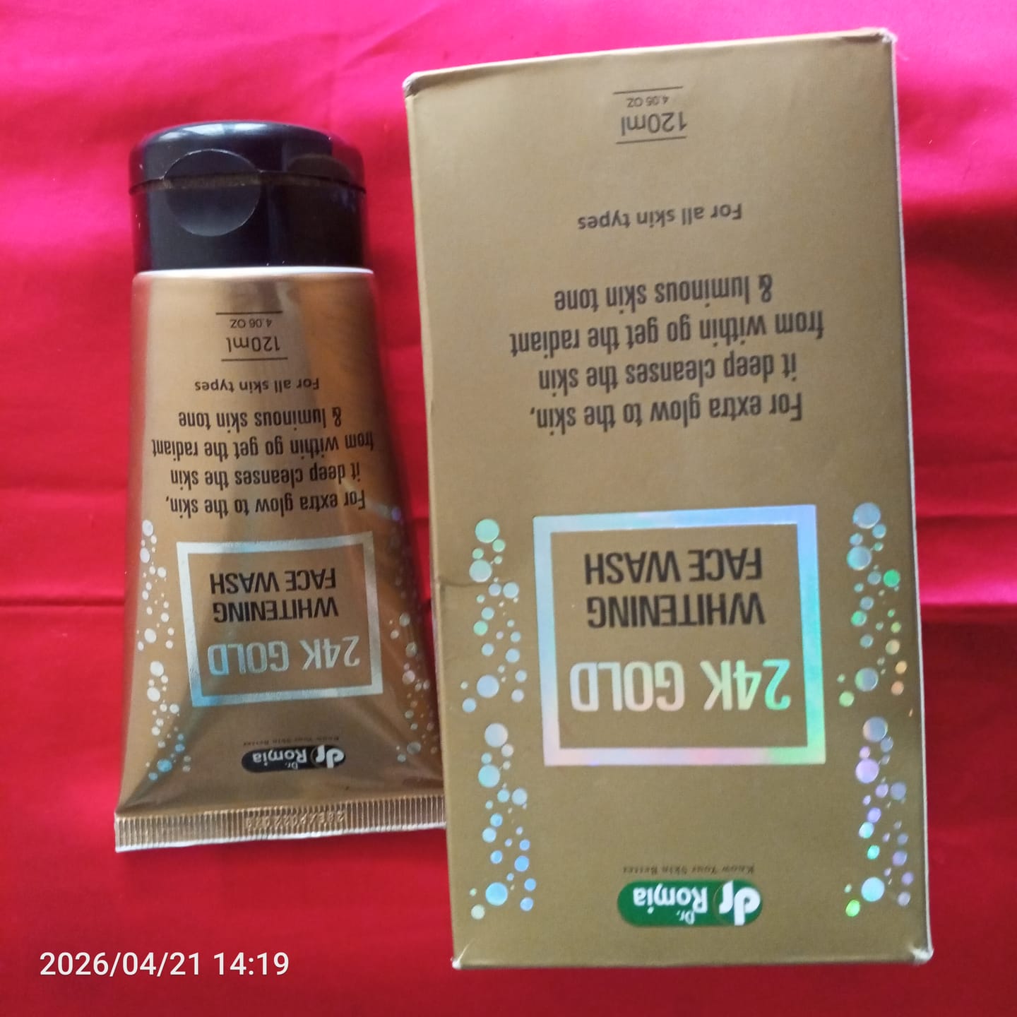 Customer photo review of 24K GOLD – BEST WHITENING FACE WASH