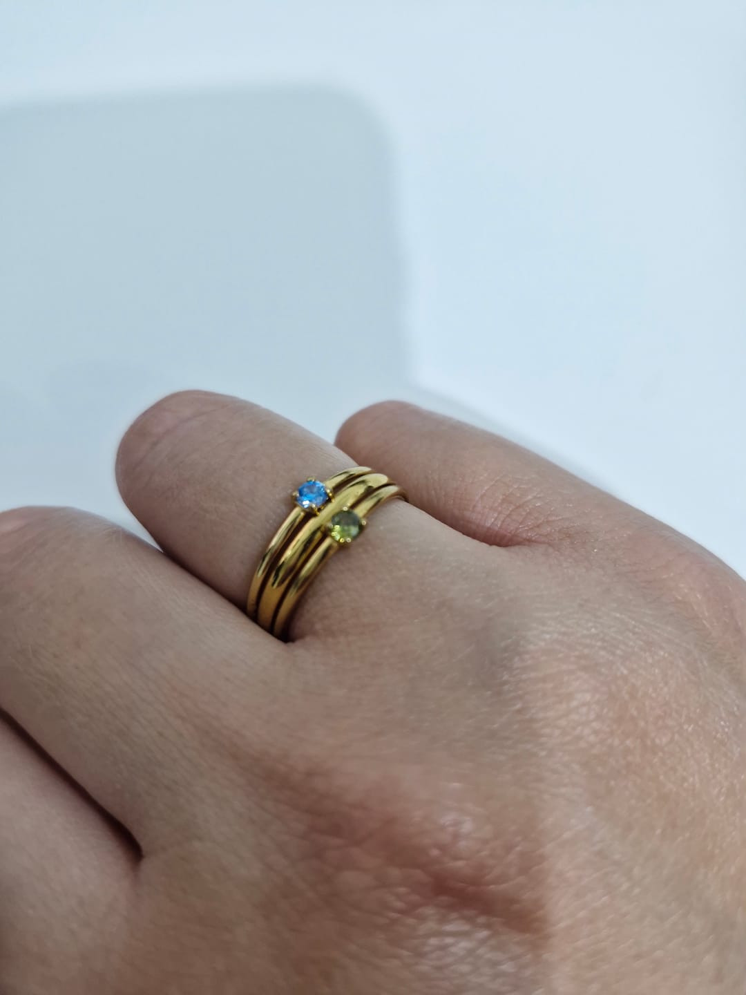 Customer photo review of Anillo Zirconia Birthstone