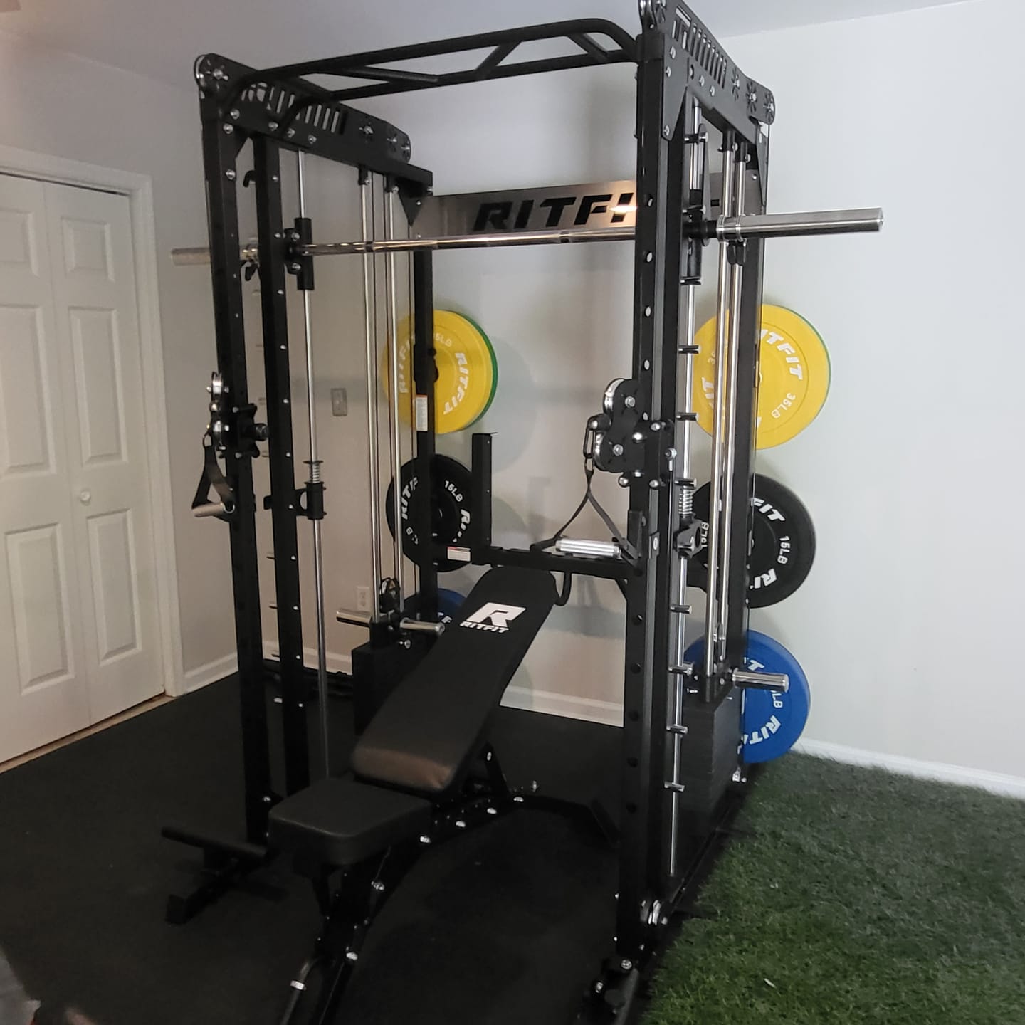 Customer photo review of RitFit M1 PRO Smith Machine Weight Stack Home Gym Package