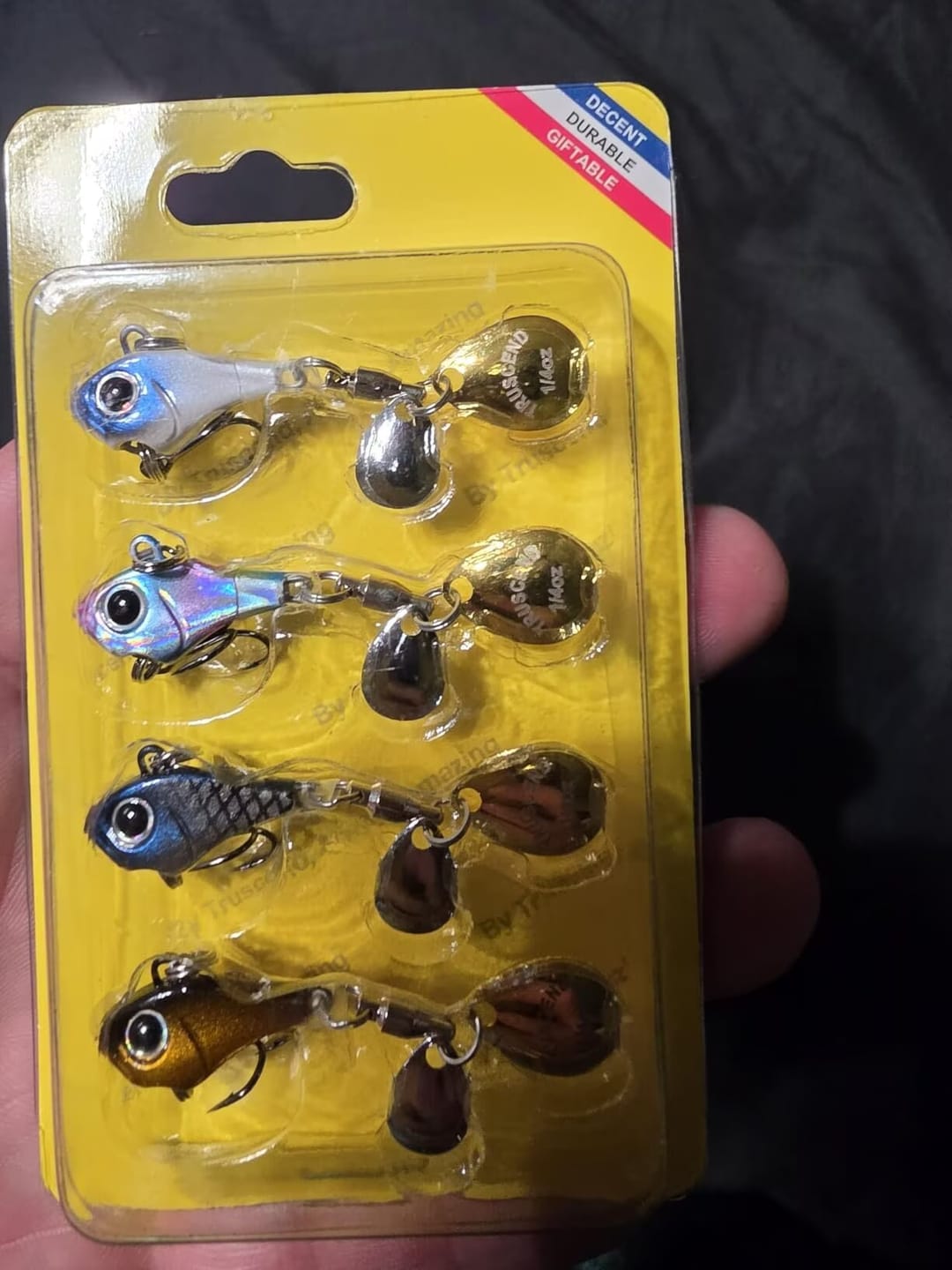 Customer photo review of TRUSCEND Wide Search Cover VIBE Tail Spinner, Easy Catch Fishing Lures with Vibrating BKK Super Slide Sharp Hook, Accurate Long Cast Fishing Spinner for Bass, Trout, Crappie [WM]