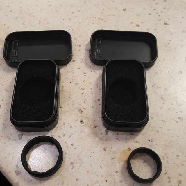 Customer photo review of Men's Tactical Silicone Rings, 9mm Wide 2.5mm Thick Rubber Wedding Bands for Him, Breathable Working Man's Performance Ring