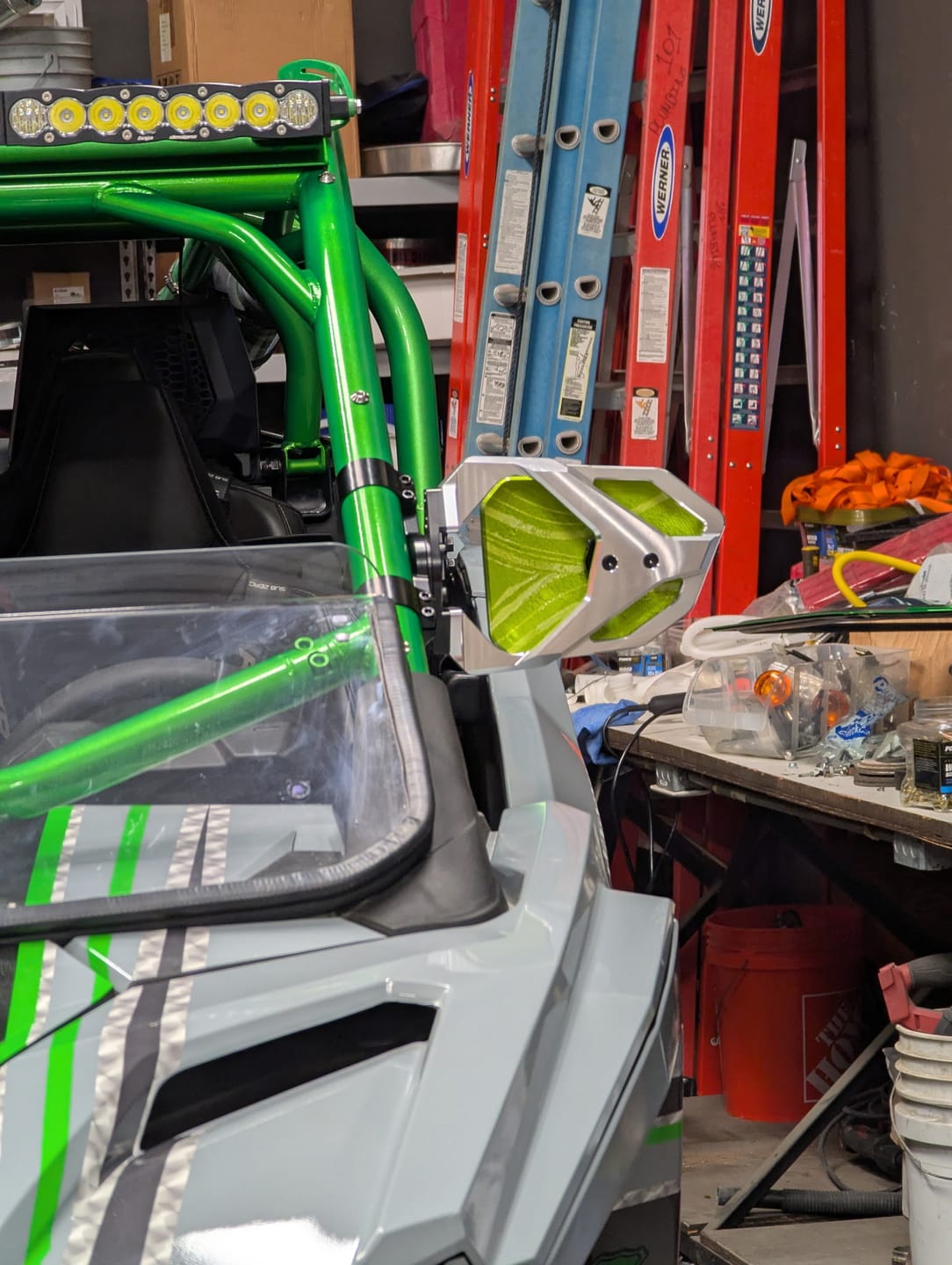 Customer photo review of Cuero Race UTV Side Mirror (Set of Two)