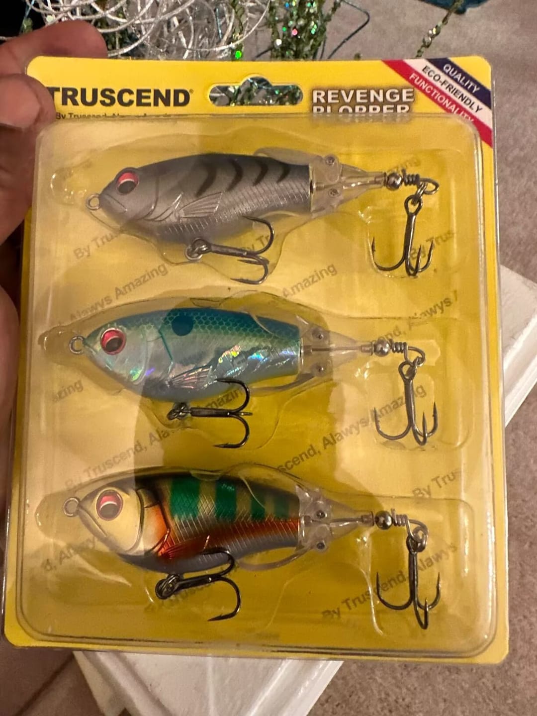 Customer photo review of TRUSCEND PoPobait with BKK Hooks, Top Water Whopper Plopper Fishing Lures for Bass Walleye Pike Catfish, Floating Lure for Freshwater or Saltwater Amazing Lures Fishing Gifts for Family Fishing [WM]