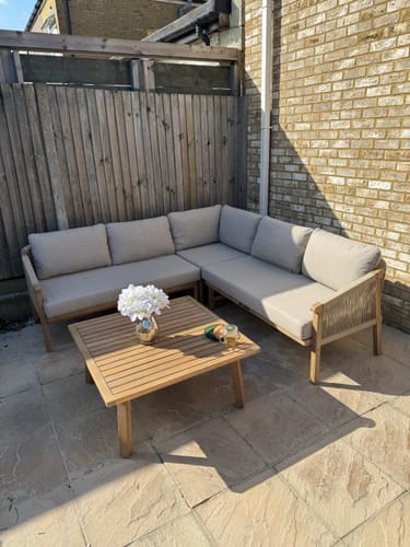 Customer photo review of Roma 5 Seater Corner Lounge Set with 90cm Square Coffee Table
