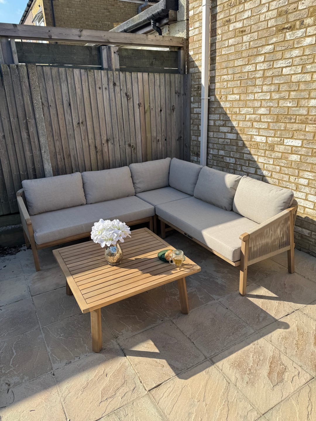 Customer photo review of Roma 5 Seater Corner Lounge Set with 90cm Square Coffee Table