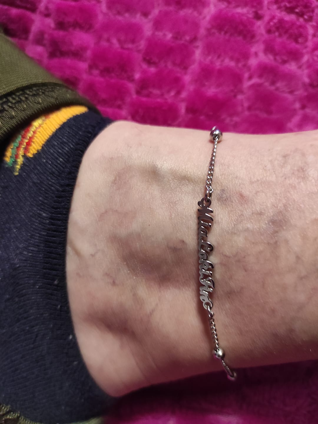 Customer photo review of Fußkettchen mit personalisierbarem Namen