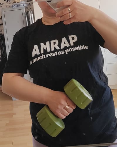 Customer photo review of AMRAP AS MUCH REST T-SHIRT