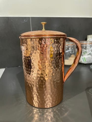 Customer photo review of Pure Copper Jug - 2L Hammered Copper Jug - Copper Culture