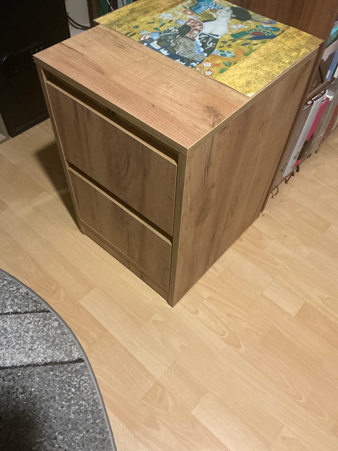 Customer photo review of Bedside table with Locked Hidden Storage B26