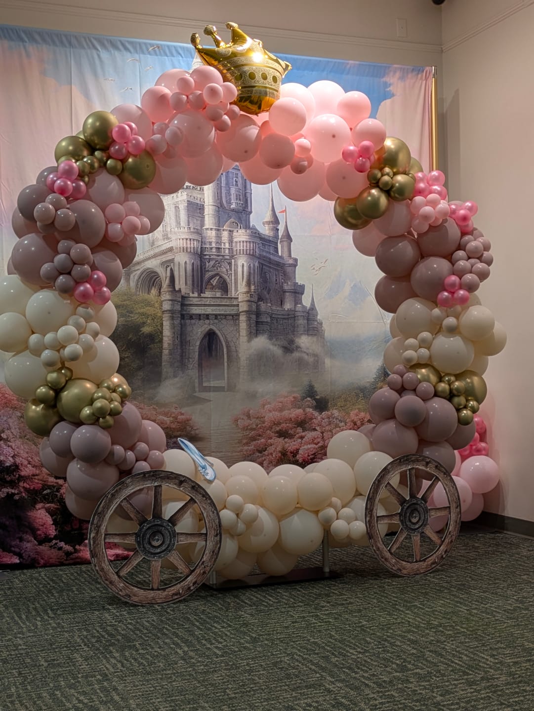 Customer photo review of 6ft 6.5ft Aluminum Alloy tube Round Circle Backdrop Stand For Wedding Birthday Baby Shower