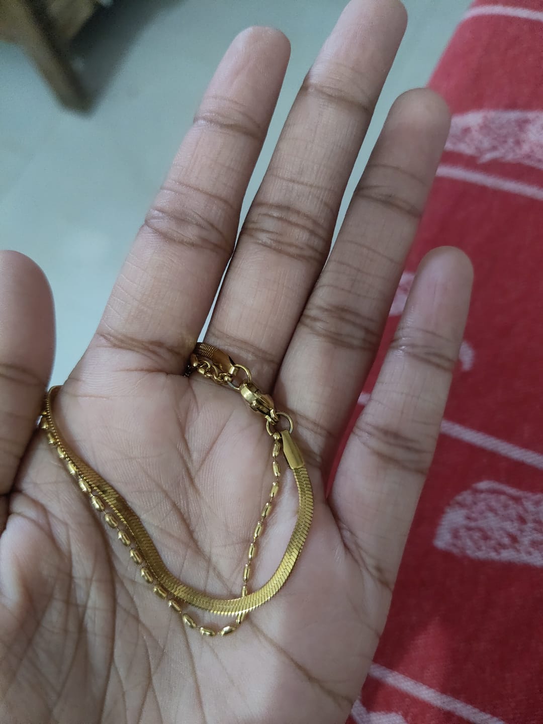 Customer photo review of Multi-layered Beaded Bracelet