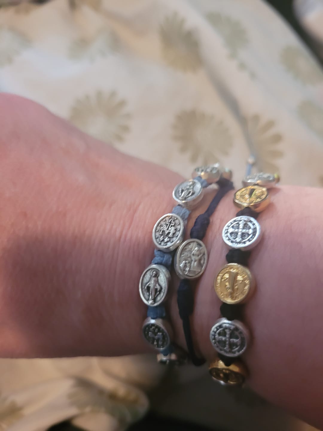 Customer photo review of Miraculous Mary Blessing Bracelet