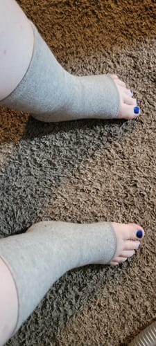 Customer photo review of StepCare Bamboo Foot Sleeve