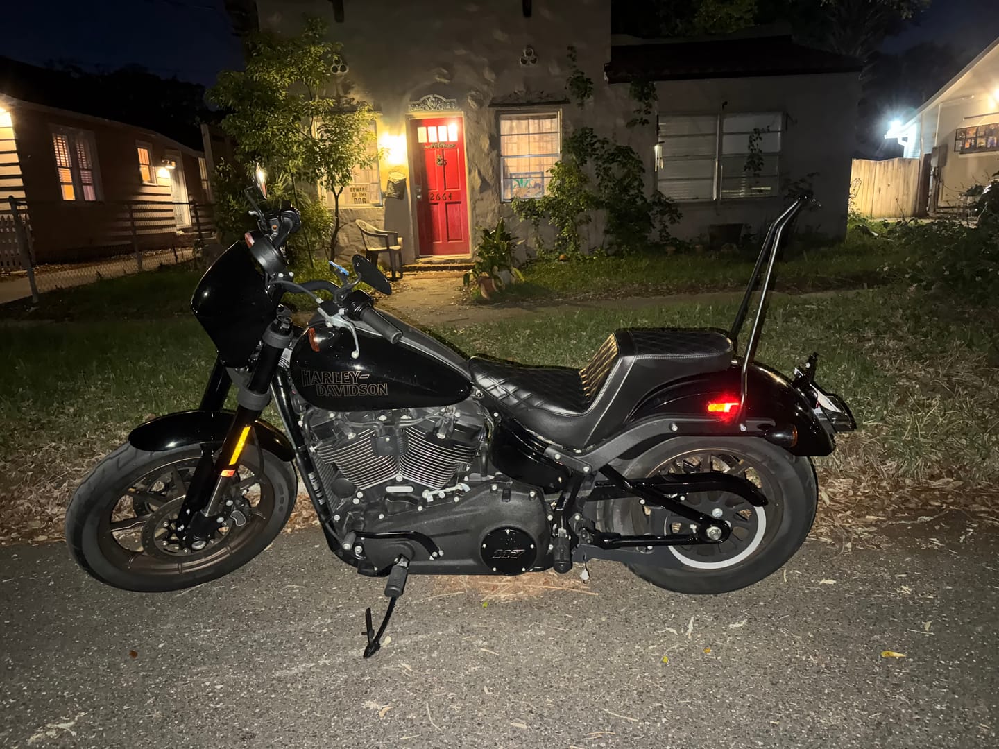 Customer photo review of Iron Born Blade 25" Sissy Bar for Harley Softail Low Rider S FXLRS Matte Black