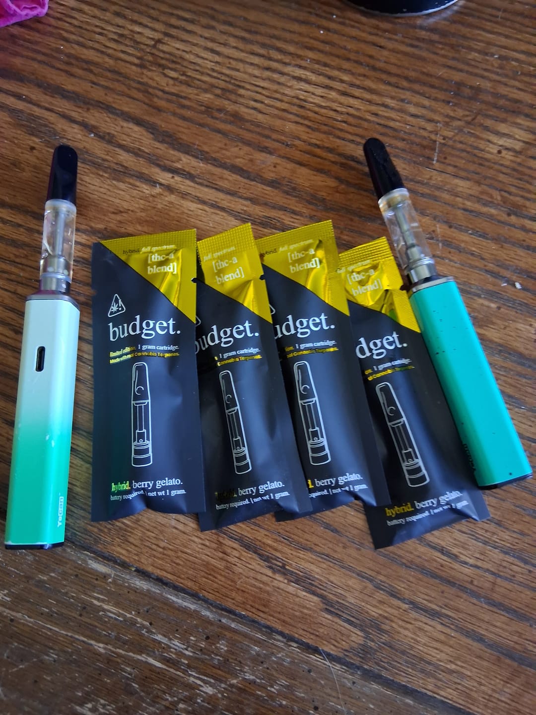 Customer photo review of 1 Gram THCA Full Spectrum Vape Cartridge | Berry Gelato - Hybrid